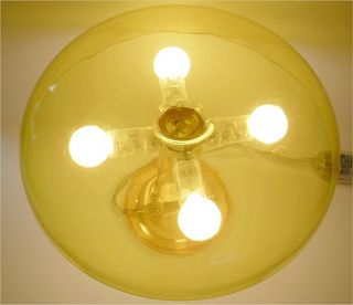 Mid Century Modern Yellow Artemide Nessino Mushroom Table Lamp Eames 