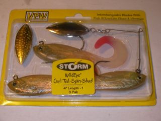 STORM WILDEYE CURL TAIL SPIN SHAD 4 1 OUNCE SWIMBAIT(PEARL SHAD) 3 
