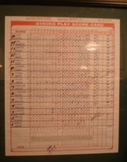 Sports Memorabilia Arnold Palmer Johnny Miller Signed Score Sheet from 