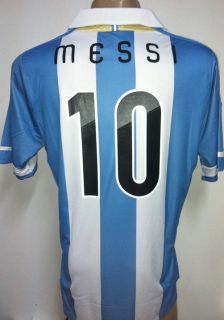 New 2012 Argentina Home Soccer Jersey Messi 10 All Sizes