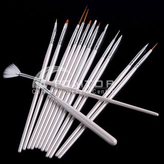 15 Pcs Nail Art Design Brush Brushes Set Painting Dotting Pen Polish 