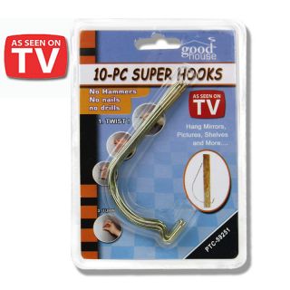   Hooks   Hang Pictures without Hammer, Nails or Drilling As Seen on TV