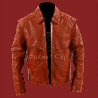 Inceptions Arthurs Replica Genuine Cow Hide Tan Brown Leather Jacket 
