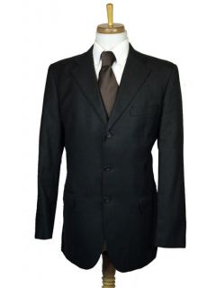 Vintage AQUASCUTUM London Black 2 Piece Suit C 42 w 32 L 31