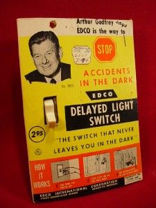 Vintage Arthur Godfrey Bakelite Delayed Electrical Light Switch 