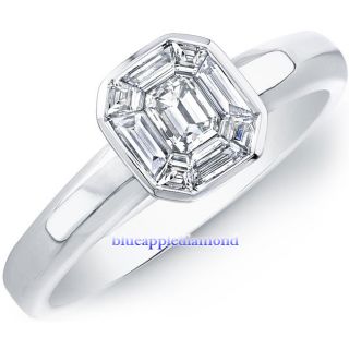00 Asscher Diamond Solitaire Engagement Anniversary Bezel Ring 
