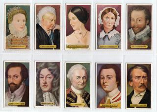 Complete Set of 50 British Empire Leaders Cards 1937