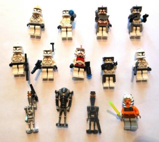   Wars Lego Minifigures Commander Rex Fox plus Clones Droids and Ashoka