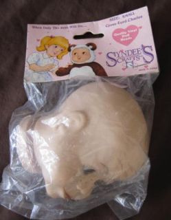 Syndees Crafts Cross Eyed Charlee Small Vinyl Doll Head Boy Child Baby 