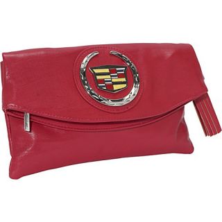    Red Cadillac Clutch Handbag w Detachable Shoulder Strap Ashley M NWT