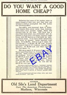 1913 Ashtabula County Ohio $7 000 Farm for Sale Ad
