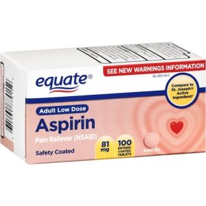 aspirin regimen 100 coated tablets compare to st joseph s