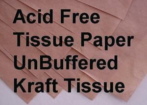   ACID FREE UNBuffered KRAFT Tissue Paper ANTI TARNISH 20 X 30 Archival