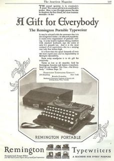 1926 Remington Portable Typewriter Office Ad Print 20s