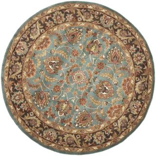 Hand Tufted Heritage Blue Brown Wool Carpet Area Rug 8Round