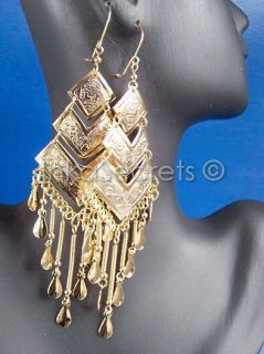 Lot 32 Pairs of Gold Plated Earrings Designs Inca Peru