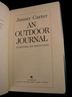An Outdoor Journal 1988 Jimmy Carter Signed Biography