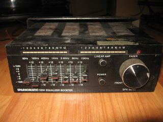 Vintage Sparkomatic In Dash Radio 100W Equalizer Booster Model No. GE 