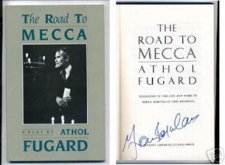 Athol Fugard The Road to Mecca Signed Autograph 1st Edition Book 