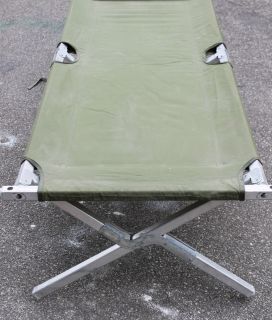 US Military Aluminum Folding Camping Cot Bed Reyes Industries FSCM 