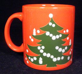 Waechtersbach Christmas Tree Red Mug w Germany Holiday