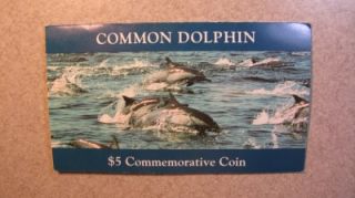 1993 $5 Marshall Islands Common Dolphin Commemorative Coin
