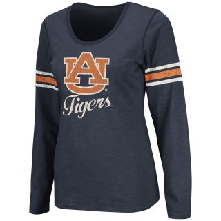Auburn Tigers Womens Mako II Slub Long Sleeve T Shirt Navy COTL3560 