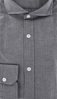 New $375 Borrelli Gray Shirt 16 41