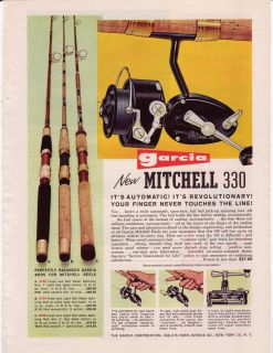 Garcia Mitchell 330 Ashaway Casting Line March 1962 2 sided AD 1 page 