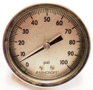 Ashcroft Pressure Gauge Q 8962 100 PSI