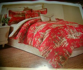 Asian Oriental Dynasty Comforter Set Scene Bed in A Bag