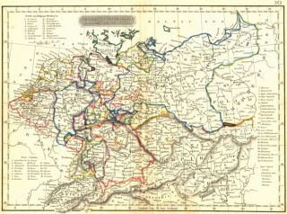 Germany Switzerland Holland Belgium Arrowsmith 1832 Map