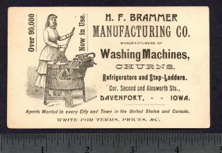 1800s Washing Machine Circus Act High Wire Artist Card