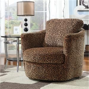 Wildon Home ® San Augustine Leopard Print Swivel Chair