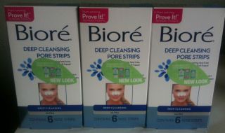 Lot of 3 Biore Deep Cleansing Pore Strips Ultra 18 Total Nose Strips 