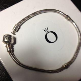 Authentic Pandora Silver Bracelet with Pandora Lock 7 5