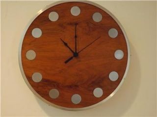 Arthur Umanoff Howard Miller Rosewood Wall Clock Mid Century Modern 