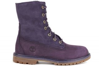 Timberland Authentics Teddy Fleece Fold Down Boots 3828R Purple New 