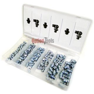 110 PC Hydraulic Lubrication Lube Grease Fittings Assortment Zerk mm 