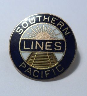   SOUTHERN PACIFIC LINES 10K GOLD RAILROAD HAT PIN ROBBINS CO ATTLEBORO