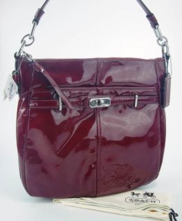   Handbag Wine Chelsea Patent Leather Ashlyn Hobo Shoulder Bag 17861
