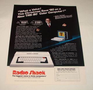 1983 Isaac Asimov TRS 80 Computer Ad Page