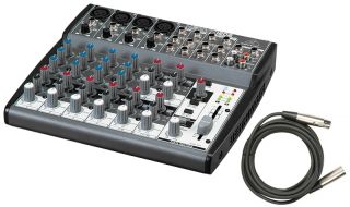   BEHRINGER 1202 PRO AUDIO DJ 12CH LIVE SOUND MIXER $25 XLR CABLE SYSTEM