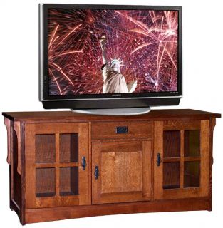    Mission Style Furniture Oak TV Stand Audio Cabinet Media Console