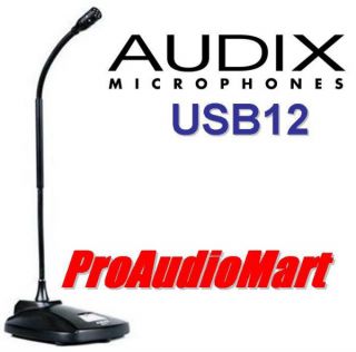 Audix USB12 Desktop Mic USB12 USB Recording Studio Microphone New Free 