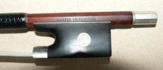 NICE OLD BRANDED AUGUST HERRMANN VIOLIN BOW, READY TO PLAY,REHAIRED 