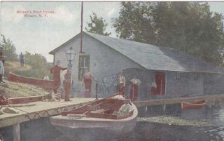 Boat House Wilson NY   Niagara County Lake Ontario   pm 1911