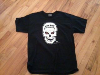 WWE Stone Cold Steve Austin Skull T Shirt Wrestling Size L