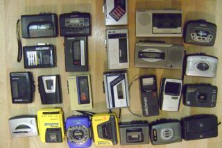 Lot of 24 Walkman Cassette Player Sony, Panasonic, RCA, AIWA 