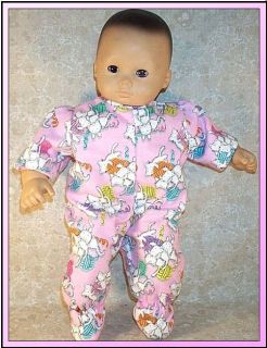 Doll Clothes Baby 14 16 inch Pajamas Fit American Girl Bitty Kittens 